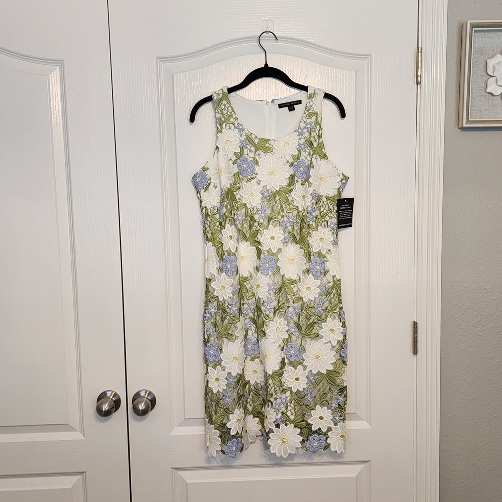 Boston Proper Floral Embroidered Dress - Picture 8 of 9